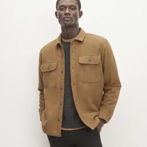 Everlane ReNew Overshirt - Lined Fleece - Toasted Coconut - Size L